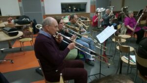 Three Trombones + three tubas - an impressive bass section
